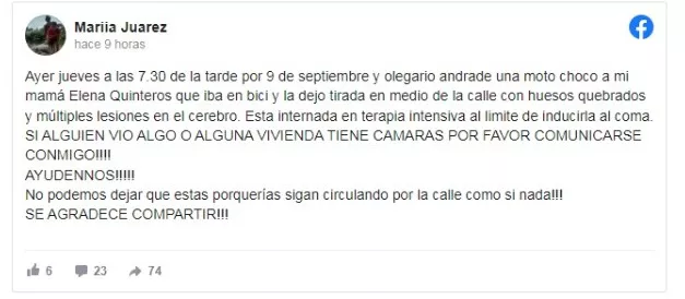 accidente la milka