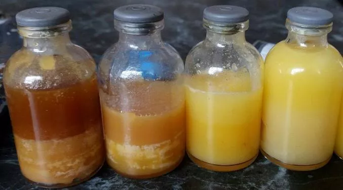 Figura-4-Aceite-recuperado-a-diferentes-concentraciones-de-NaOH-de-izquierda-a-derecha