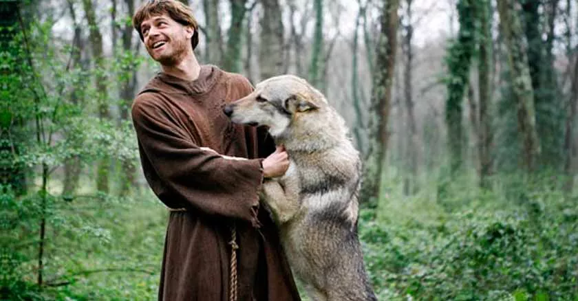 san-francisco-de-asis-y-el-lobo-de-gubbio-encuentro-bosque
