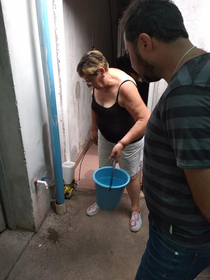 Corte de agua barrio La Milka