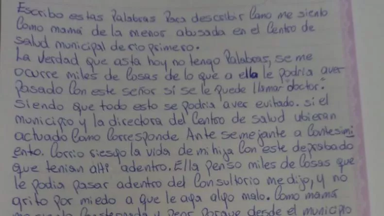 carta denuncia por abuso