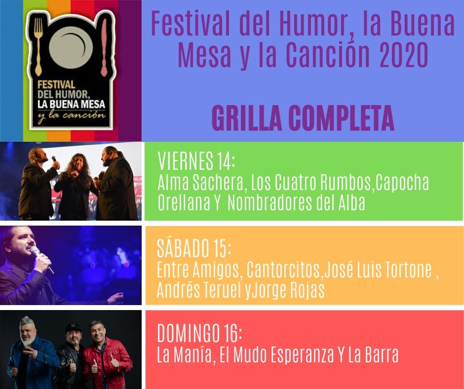 Festival del Humor, la Buena Mesa y la Canción 2020