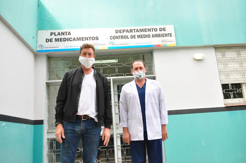 Intendente Ignacio García Aresca y Secretario de Salud Giaccomino